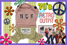 70's Retro Pet Outfit Overalls Pet Clothes Dog Cat Clothes