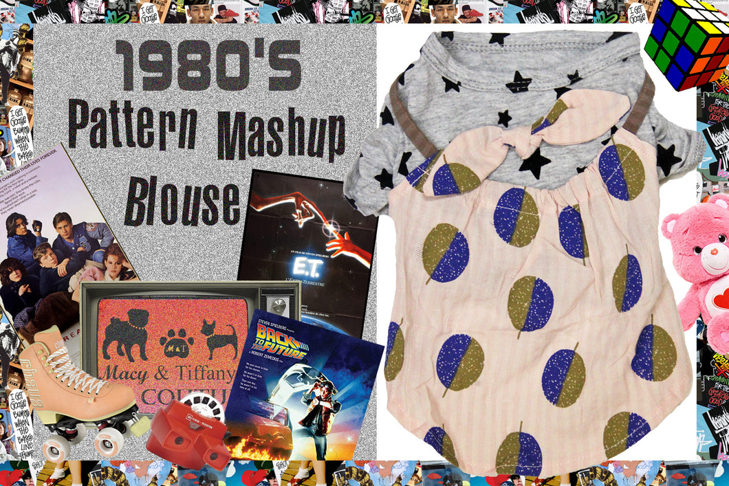 80's Pattern Mashup Pet Blouse Clothes Shirt