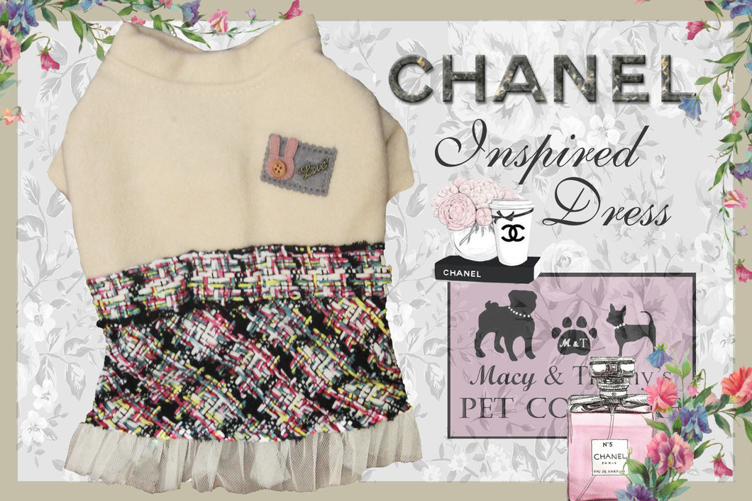 ISPET Little Chanel Tweed Dress for Pet
