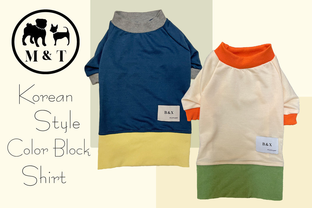 Korean Style Color Block Shirt