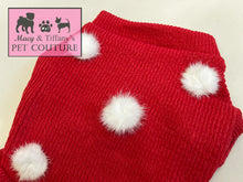 Knitted Christmas Dress with Fluffy balls