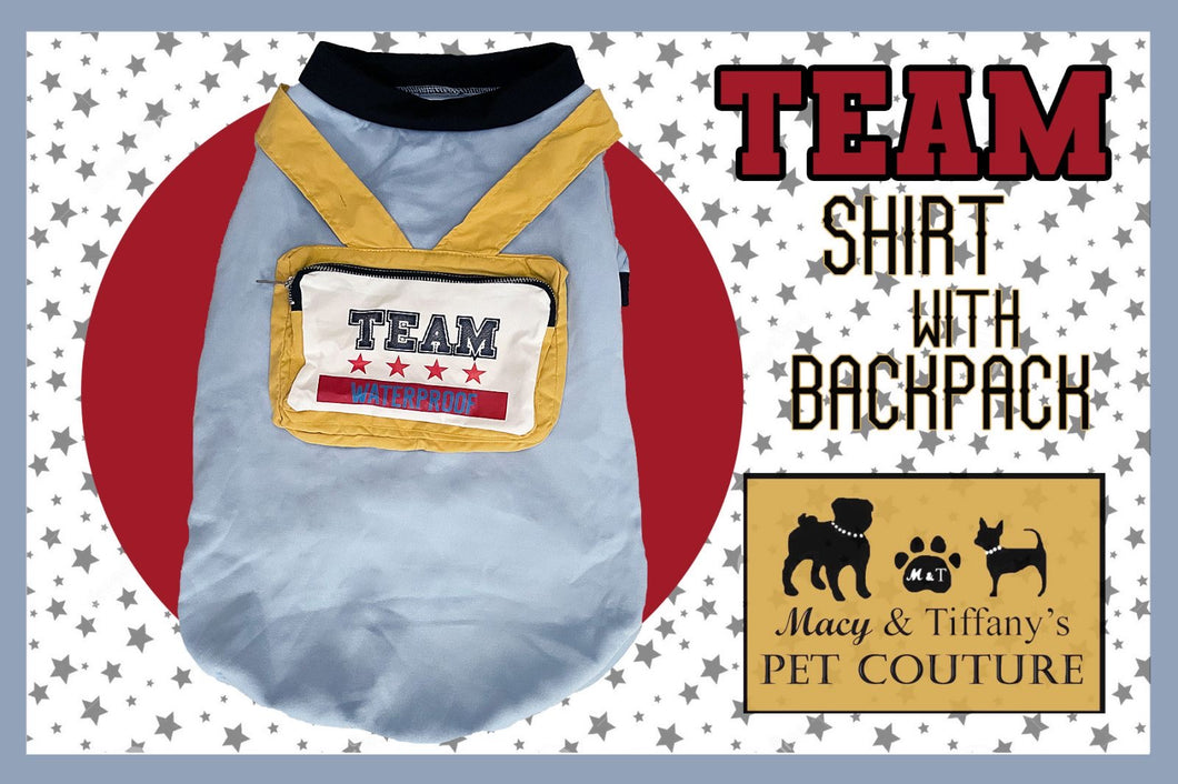 TEAM Shirt with Backpack for Medium to Large Breed Dogs