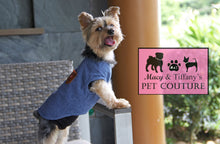 London Cotton Ribbed Knit Pet Plain Shirt Top with Leather Pocket