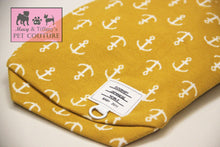 Piqué Cotton Knit Nautical Pet Cardigan (Mustard Yellow)