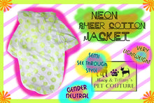 Neon Sheer Cotton Pet Jacket