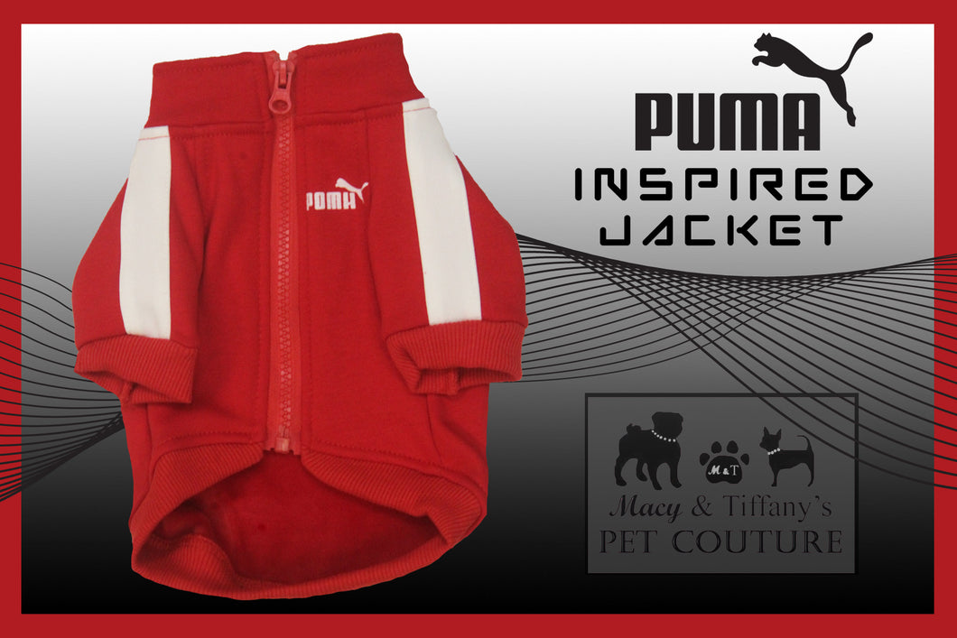 Puma Inspired Pet Jacket (Red)
