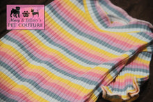 Rainbow Ribbed knitted Mock Neck Pet Shirt