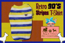 Retro Bright Stripes Pet Shirt (Yellow Blue)