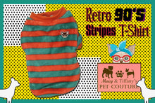 Retro Bright Stripes Pet Shirt (Orange Green)
