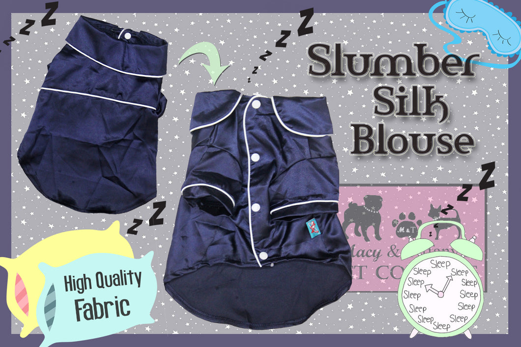 Slumber Silk Pet Pajama Blouse Shirt (available in Peach)