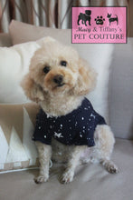 Starry Cotton Pet T-Shirt with Leather Pocket