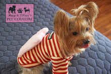 Stripes Pet Shirt with Bear Pouch