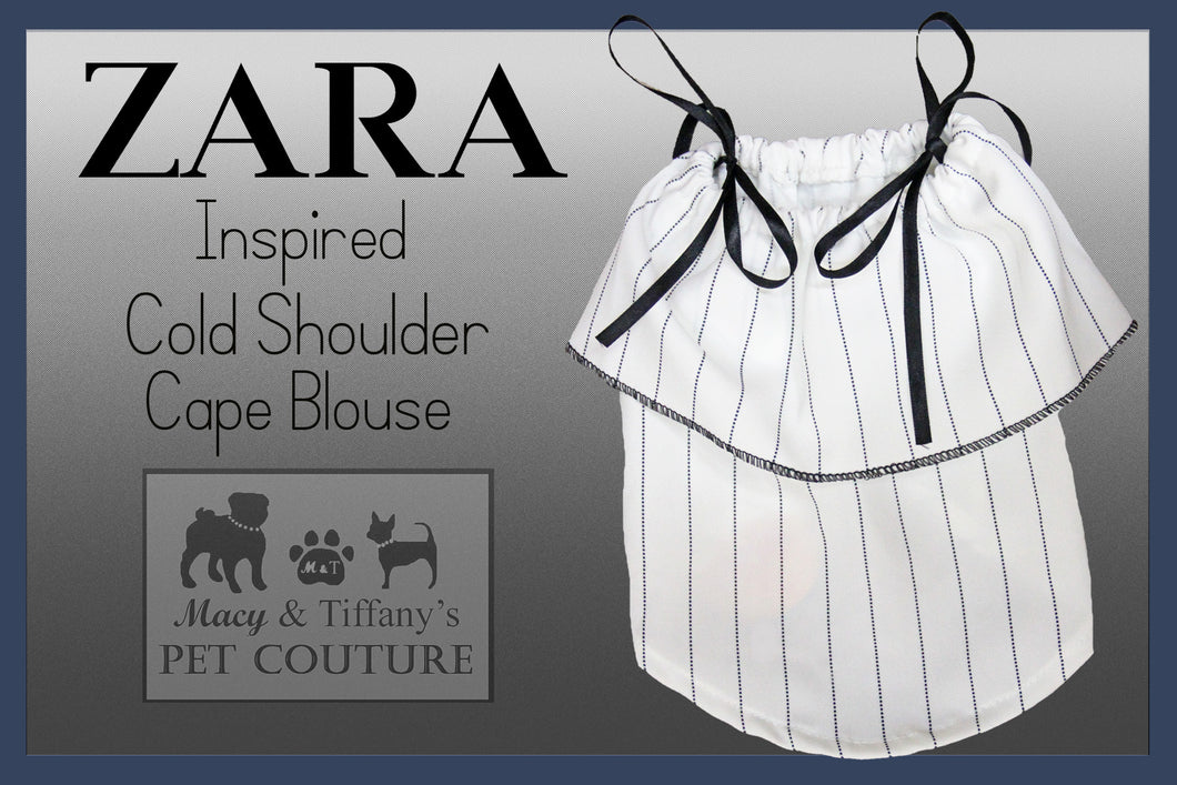 Zara Inspired Cold Shoulder Cape Pet Blouse Shirt